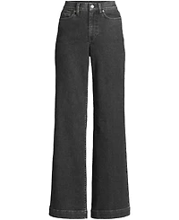 Lands' End Women's Recycled Denim High Rise Wide Leg Jeans