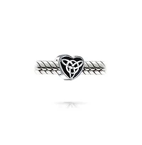 Bling Jewelry Irish Celtic Infinity Love Knot Heart Charm Bead Sterling Silver Bracelet