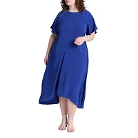 Eloquii Women's Seam Detail Relaxed Midi Dress