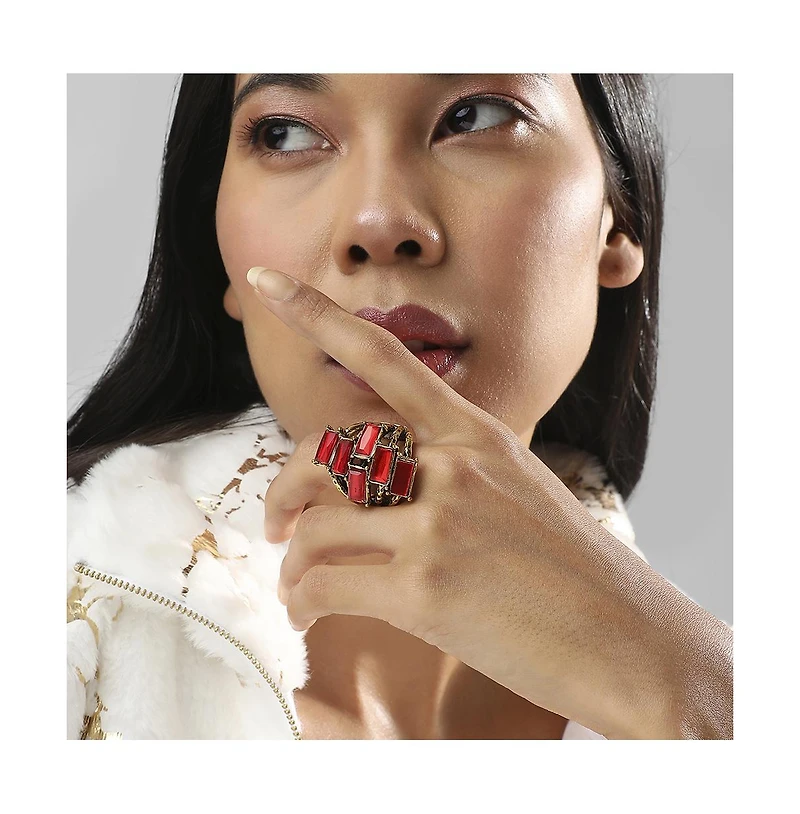 Stacked Stone Cocktail Ring