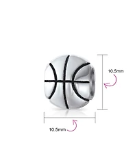 Bling Jewelry All American Sports Basketball Charm Bead Sterling Silver European Bracelet