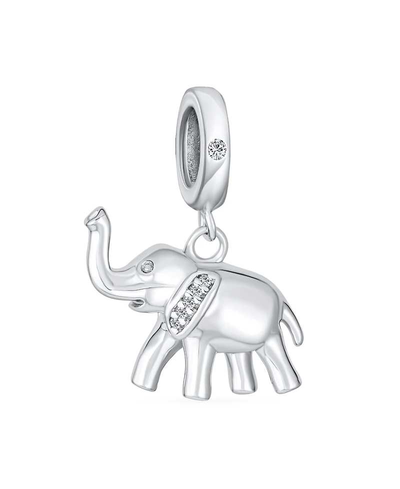 Bling Jewelry Trunk Up Elephant Dangle Charm Bead Sterling Silver European Bracelet