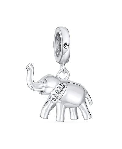 Bling Jewelry Trunk Up Elephant Dangle Charm Bead Sterling Silver European Bracelet