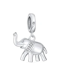 Bling Jewelry Trunk Up Elephant Dangle Charm Bead Sterling Silver European Bracelet