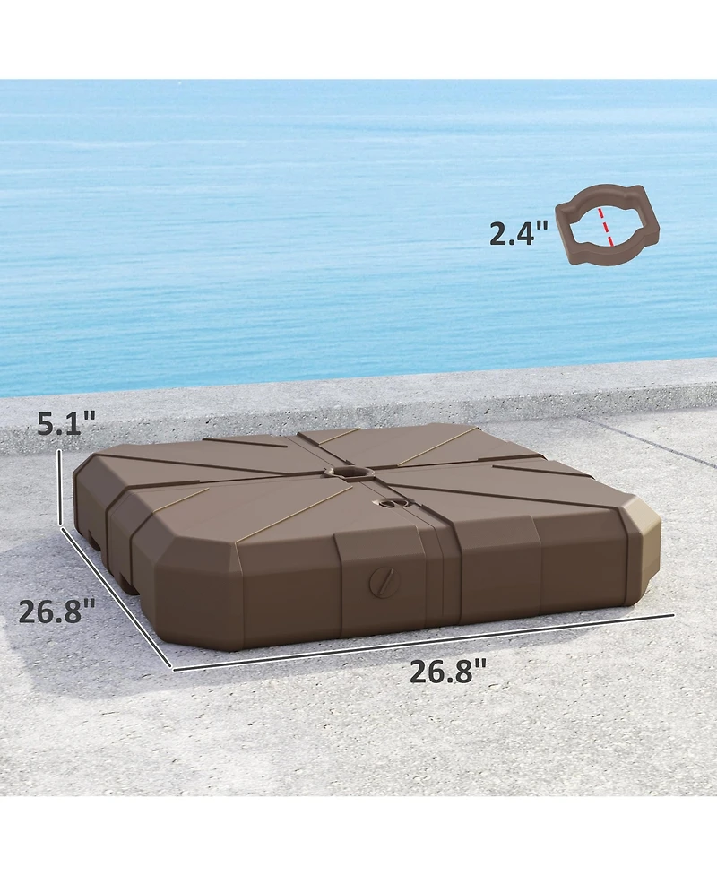 Outsunny Offset Umbrella Base, /Water Filled Umbrella Sd,