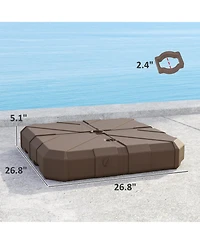 Outsunny Offset Umbrella Base, /Water Filled Umbrella Sd,