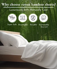 King 4 Piece Rayon from Bamboo Deep Pocket Sheet Set