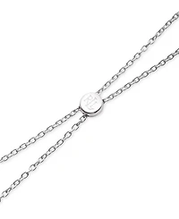 Lauren Ralph Lauren Sterling Silver Disc Adjustable Slider Bracelet