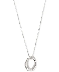 Lauren Ralph Lauren Sterling Silver Cubic Zirconia Pave Pendant Necklace, 16" + 3" extender