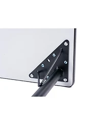 Bintiva Activity Table 24" x 48" Gray Edge - Gray Legs Adjusts 21" - 30" - Black edge