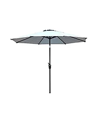 Four Seasons Courtyard 9 Foot Round Olefin Fabric Belmont Market Umbrella, Navy
