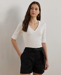 Lauren Ralph Elbow-Sleeve Top