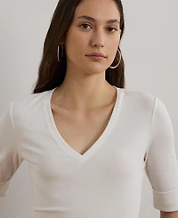 Lauren Ralph Elbow-Sleeve Top