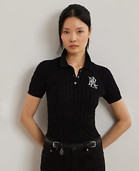 Lauren Ralph Women's Cable-Knit Polo Shirt