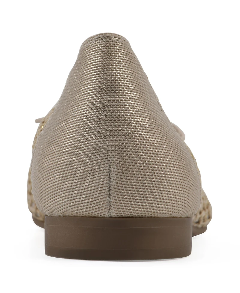 White Mountain Women's Boco Round Toe Ballet Flats