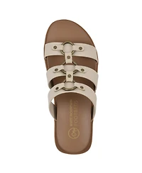 White Mountain Women's Koala Slip-On Flat Sandals