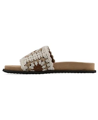 White Mountain Women's Maxim Round Toe Flat Sandals