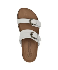 White Mountain Women's Hardball Round Toe Flat Sandals
