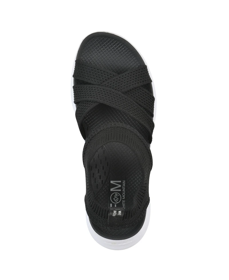 White Mountain Women's Charry Round Toe Flat Sandals