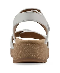 White Mountain Women's Gelato Round Toe Wedge Sandals