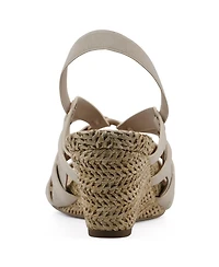 White Mountain Women's Ataps Round Toe Wedge Sandals