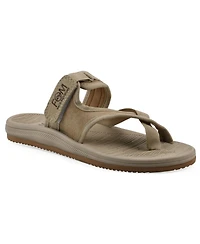 White Mountain Women's Basket Round Toe Flat Sandals