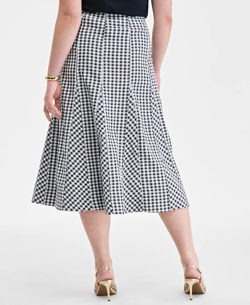 On 34th Women's Seersucker Gingham Midi Skirt, Exclusively at Macy's