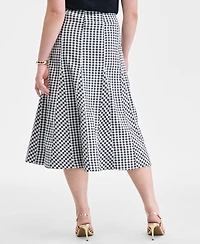 On 34th Women's Seersucker Gingham Midi Skirt, Exclusively at Macy's