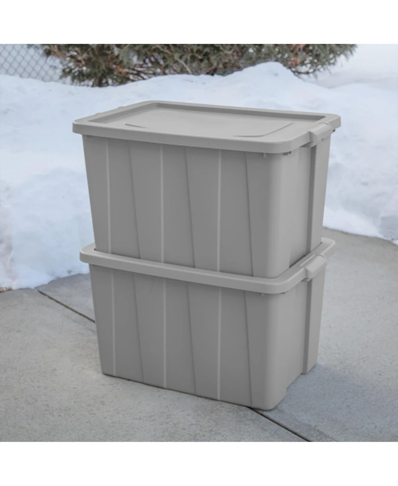 Sterilite 30 Gallon Tuff1 Storage Tote, Stackable Plastic Bin with Lid, 4 Pack