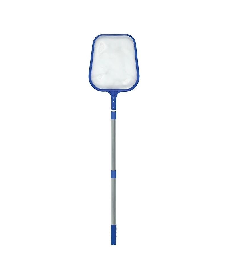 Swimline Pool & Spa Leaf Skimmer Net w/ 48" Adjustable Aluminum Telescopic Pole