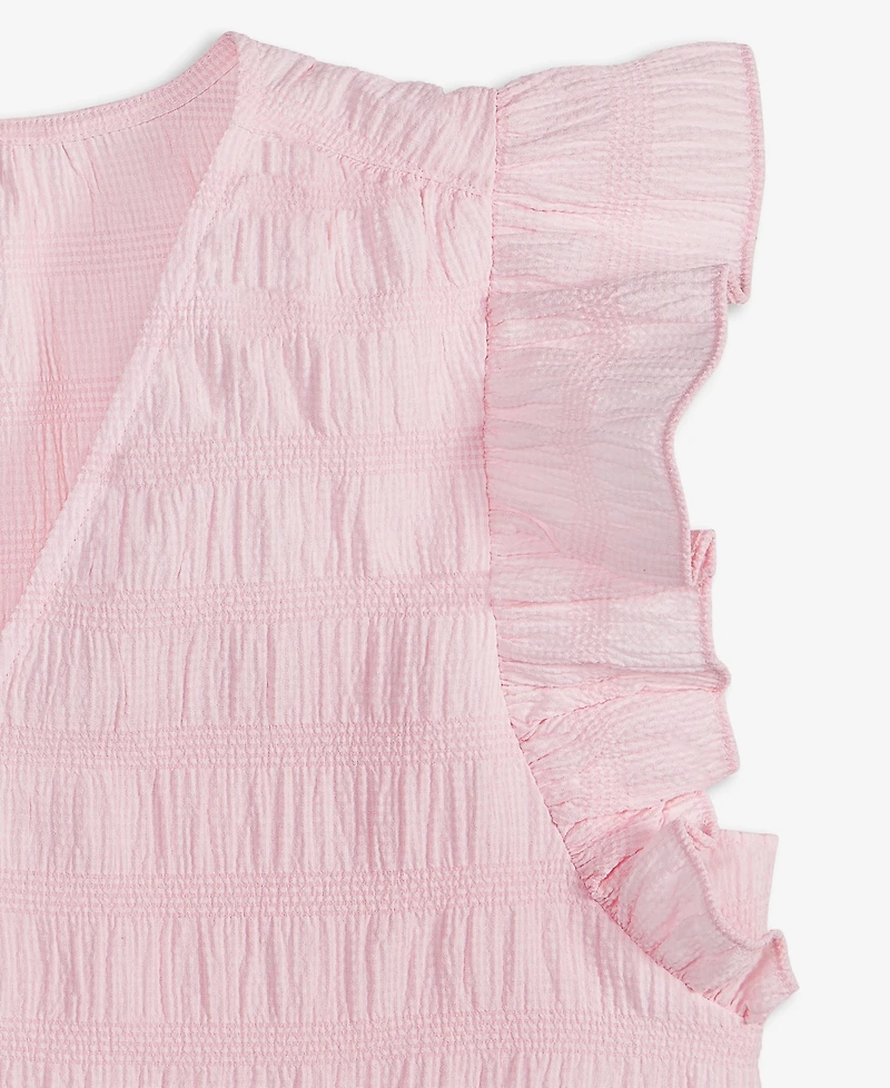On 34th Women's Textured Sleeveless Ruffle Femme Top, Exclusively at Macy's