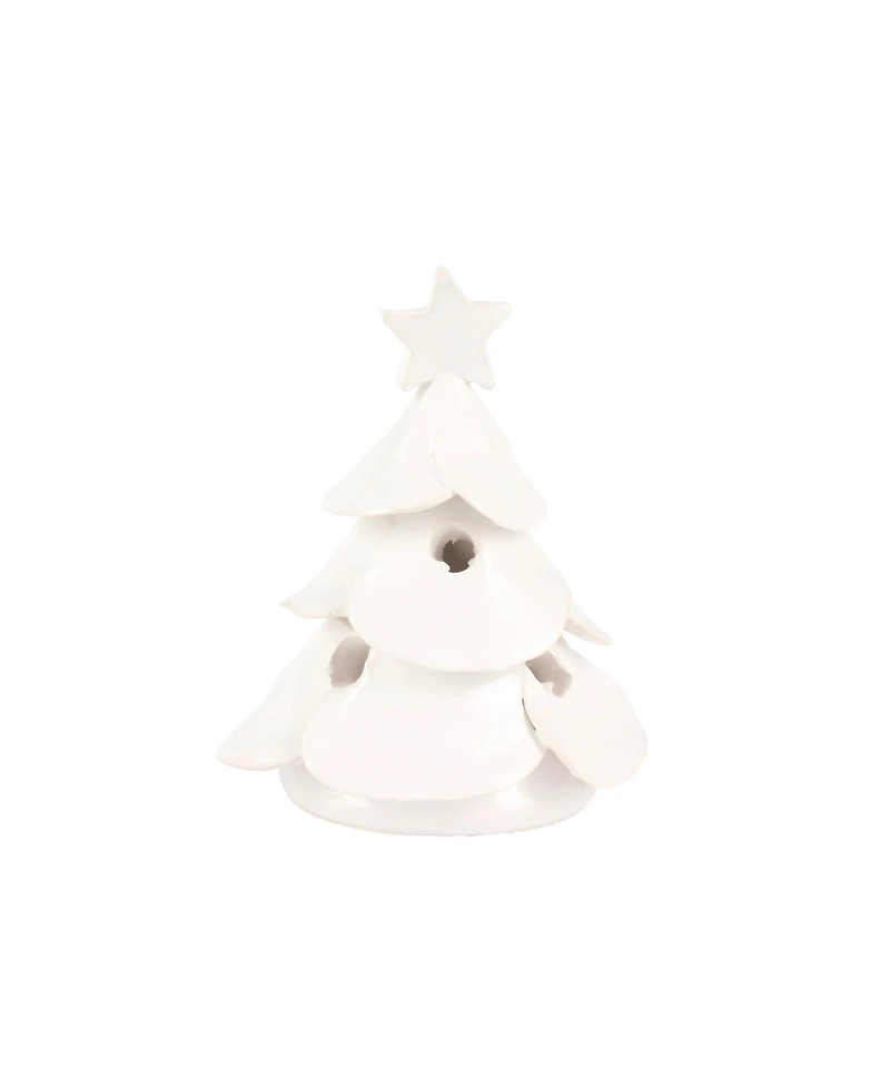 Vietri Foresta Mini Scalloped Tree Candle Holder