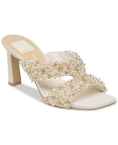 Dolce Vita Women's Gitel Rhinestone Crossband Dress Sandals