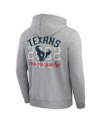 Darius Rucker Collection by Fanatics Men's Heather Gray Houston Texans Vintage Stripe Full-Zip Hoodie