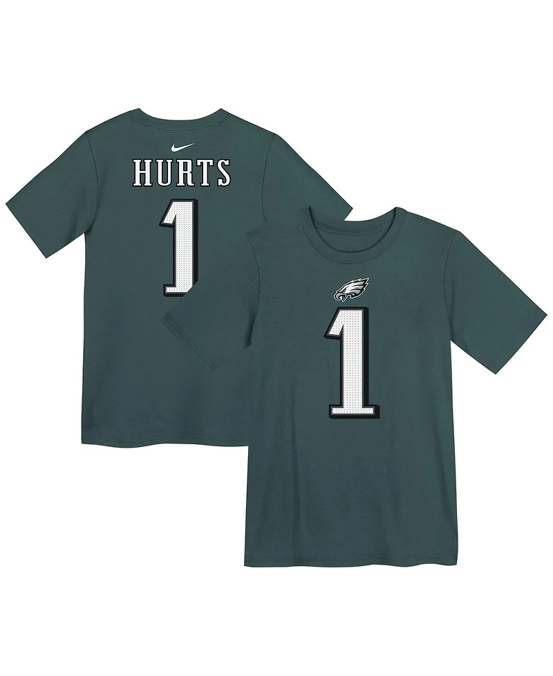 Nike Preschool Jalen Hurts Midnight Green Philadelphia Eagles Player Name Number T-Shirt