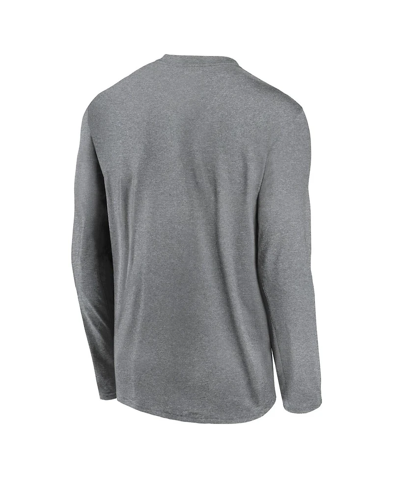 Nike Men's Heather Gray Houston Texans Legend Icon Long Sleeve T-Shirt