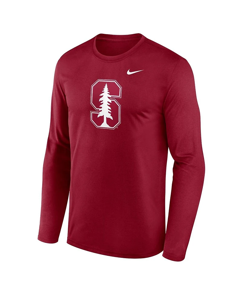 Nike Men's Cardinal Stanford Primetime Primary Legend Long Sleeve T-Shirt