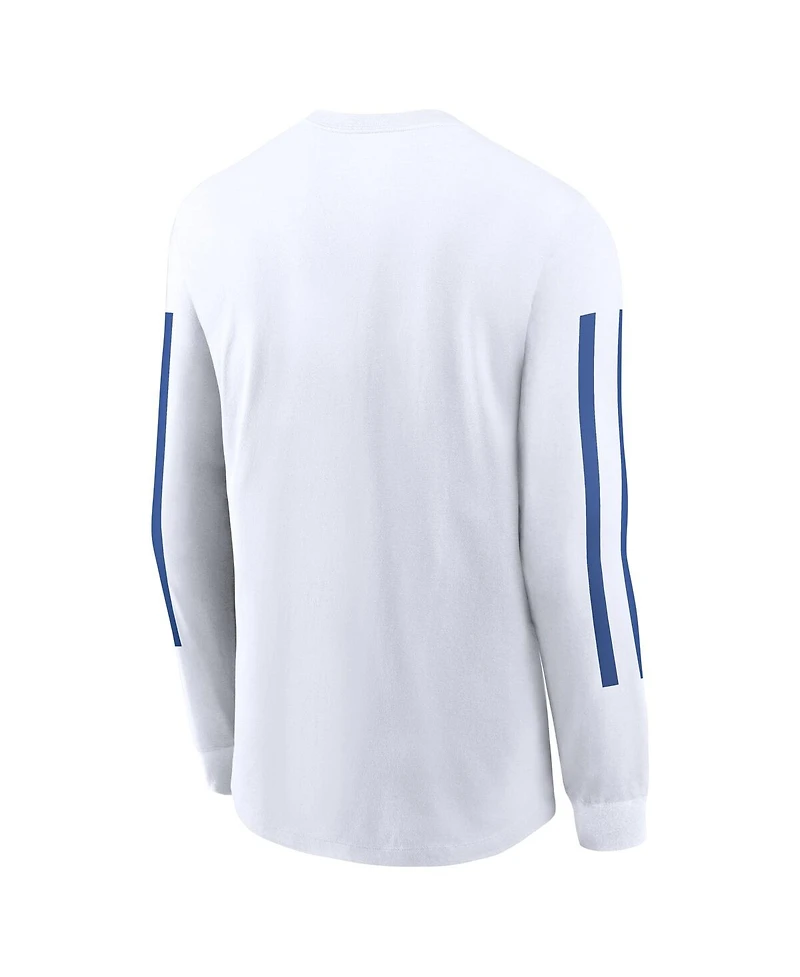 Nike Men's White Duke Blue Devils Local Spirit Slogan Long Sleeve T-Shirt