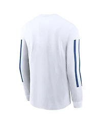 Nike Men's White Duke Blue Devils Local Spirit Slogan Long Sleeve T-Shirt