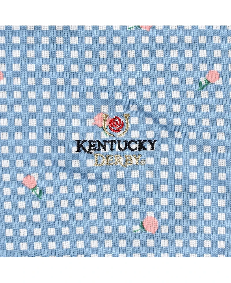 Puma Men's Blue Kentucky Derby Kentucky Derby Pique Gingham Polo