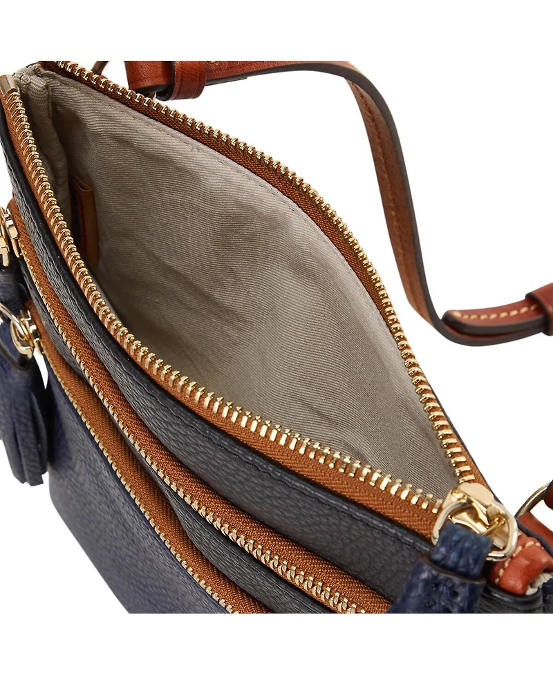 Dooney & Bourke Detroit Tigers Infield Triple Zip Crossbody Purse