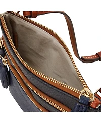 Dooney & Bourke Detroit Tigers Infield Triple Zip Crossbody Purse