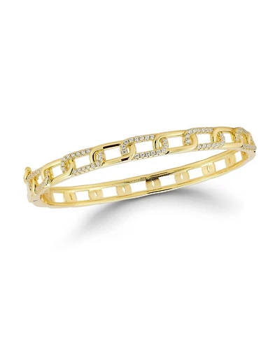 Rachel Zoe Sterling Silver Curb Chain Bangle Bracelet