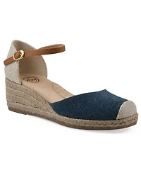White Mountain Women's Maintain Espadrille Wedge Sandals