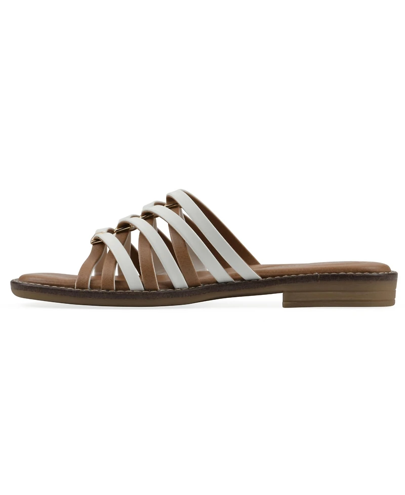 White Mountain Women's Mazy Slip-On Flat Sandals