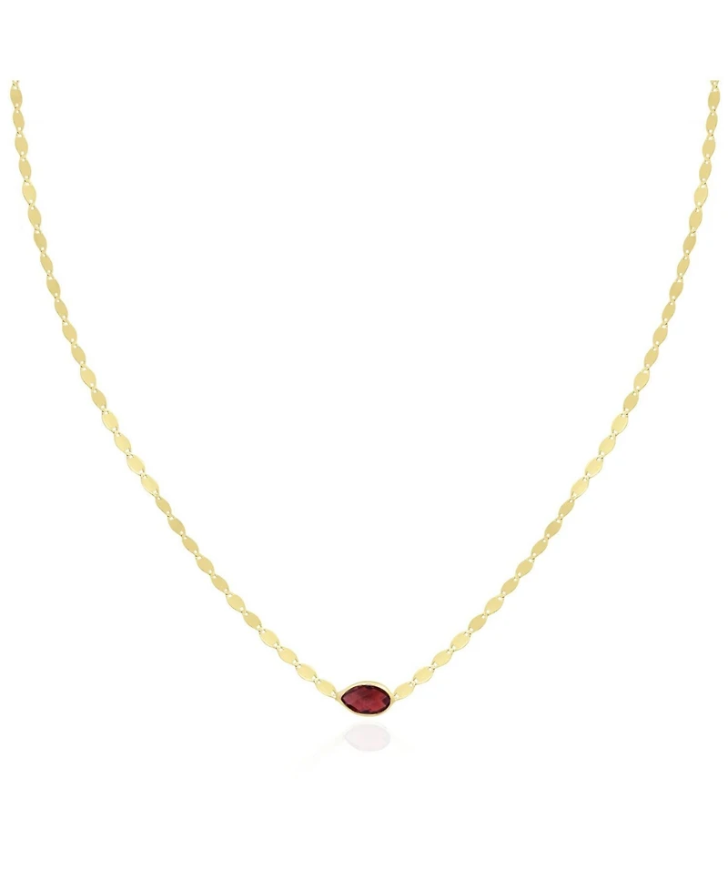 The Lovery Garnet Disco Necklace 14K Gold