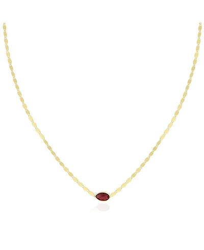The Lovery Garnet Disco Necklace 14K Gold