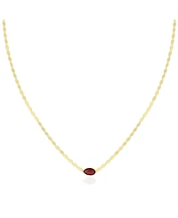 The Lovery Garnet Disco Necklace 14K Gold