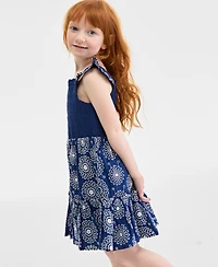 On 34th Little & Big Girls Mommy Me Eyelet Ruffle-Sleeve Smocked Dress, Exclusively at Macy's