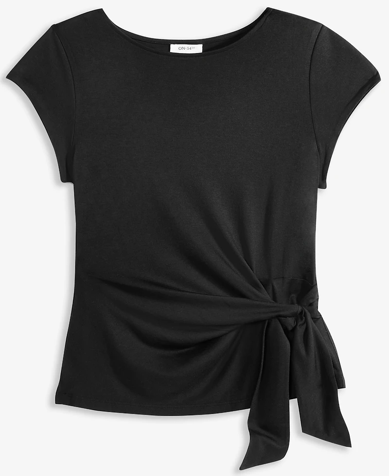 On 34th Women's Side-Tie Short-Sleeve Top, Exclusively at Macy's